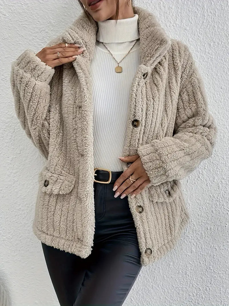 Agni | Double-Sided Velvet Button Cardigan