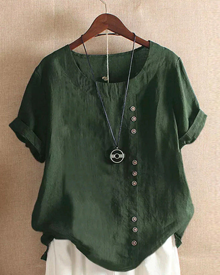 Beatrice | Women’s Summer Button Detail Casual Blouse