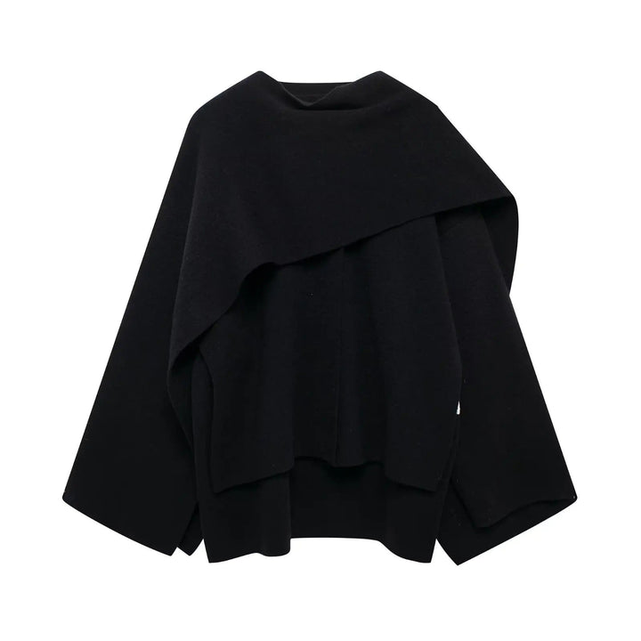 Chloe | Women Elegant Draped Cape Coat
