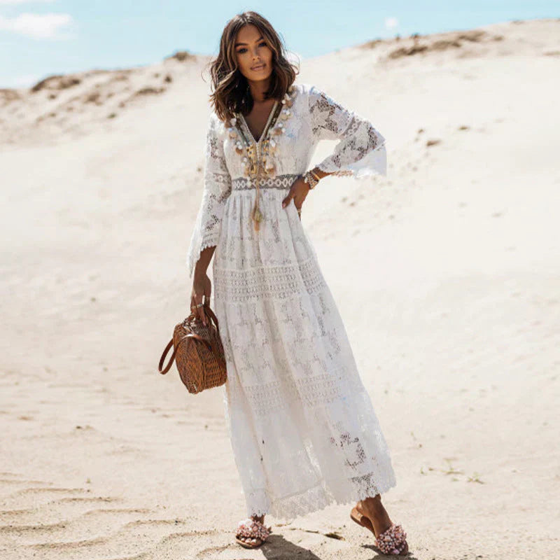 Jessica | Women’s Summer Bohemian Long Sleeve Maxi Dress