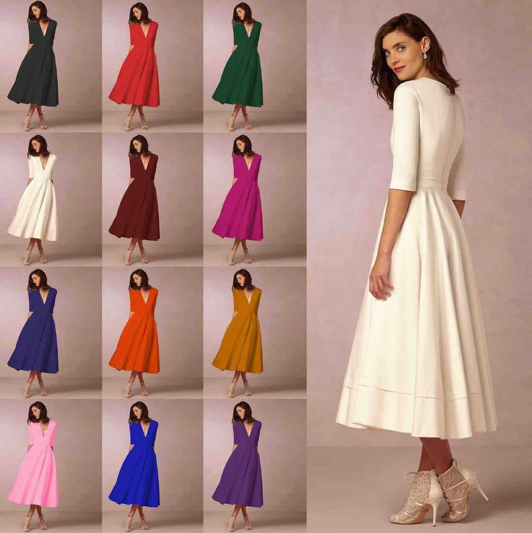 Paige | Women Ivoire Midi Dress Fitted Elegant Cut
