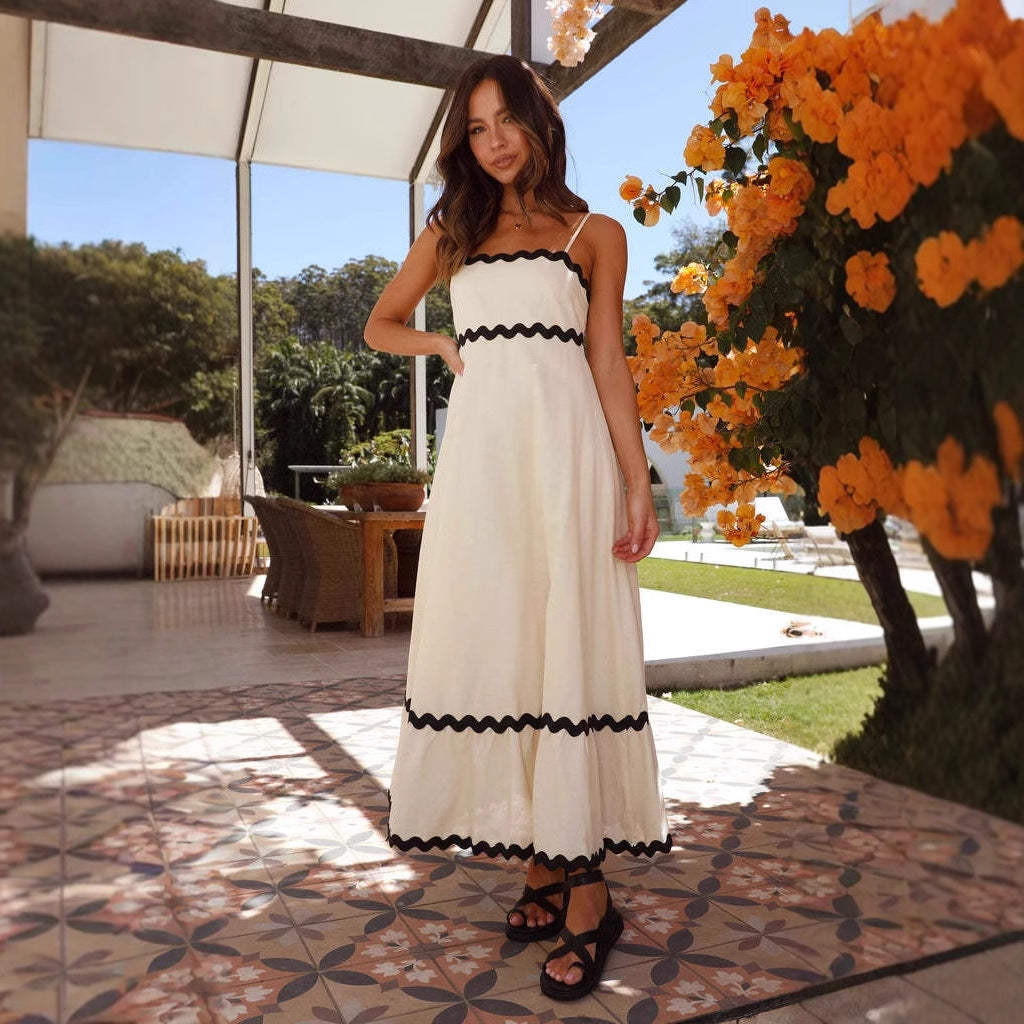 Fiona | Women’s A Line Maxi Dress Spaghetti Straps