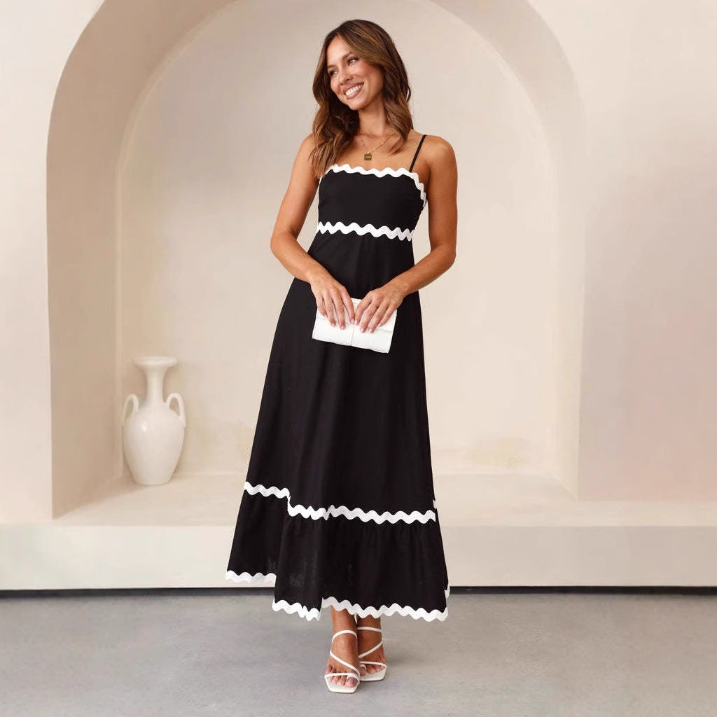 Fiona | Women’s A Line Maxi Dress Spaghetti Straps