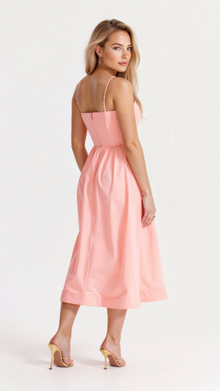 Emma | Women’s A Line Midi Dress Ascot Style
