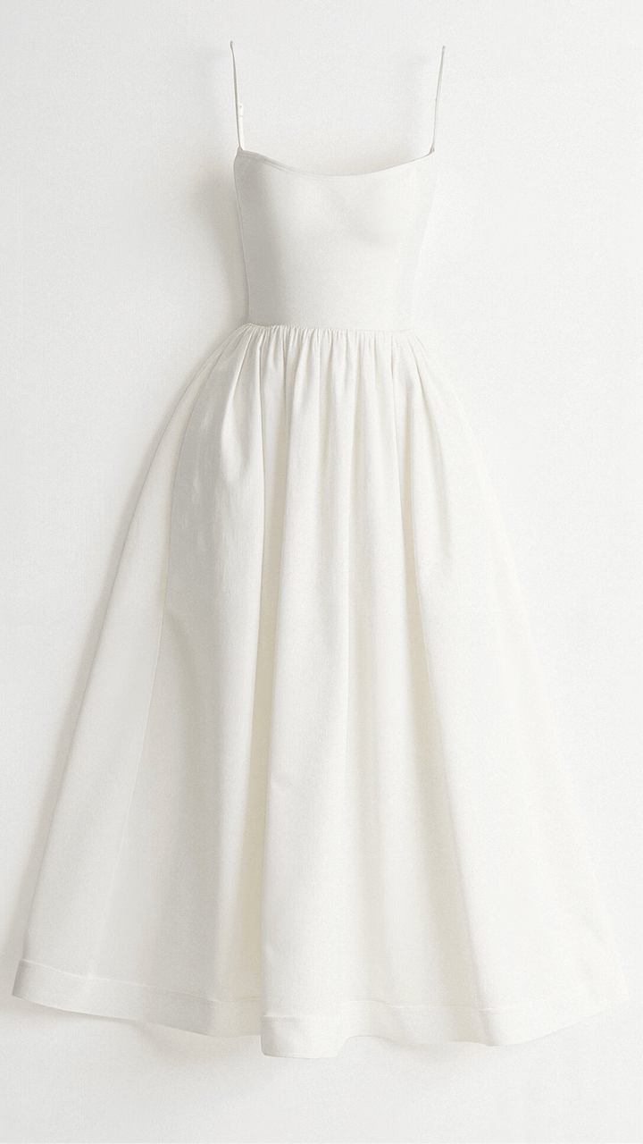 Emma | Women’s A Line Midi Dress Ascot Style