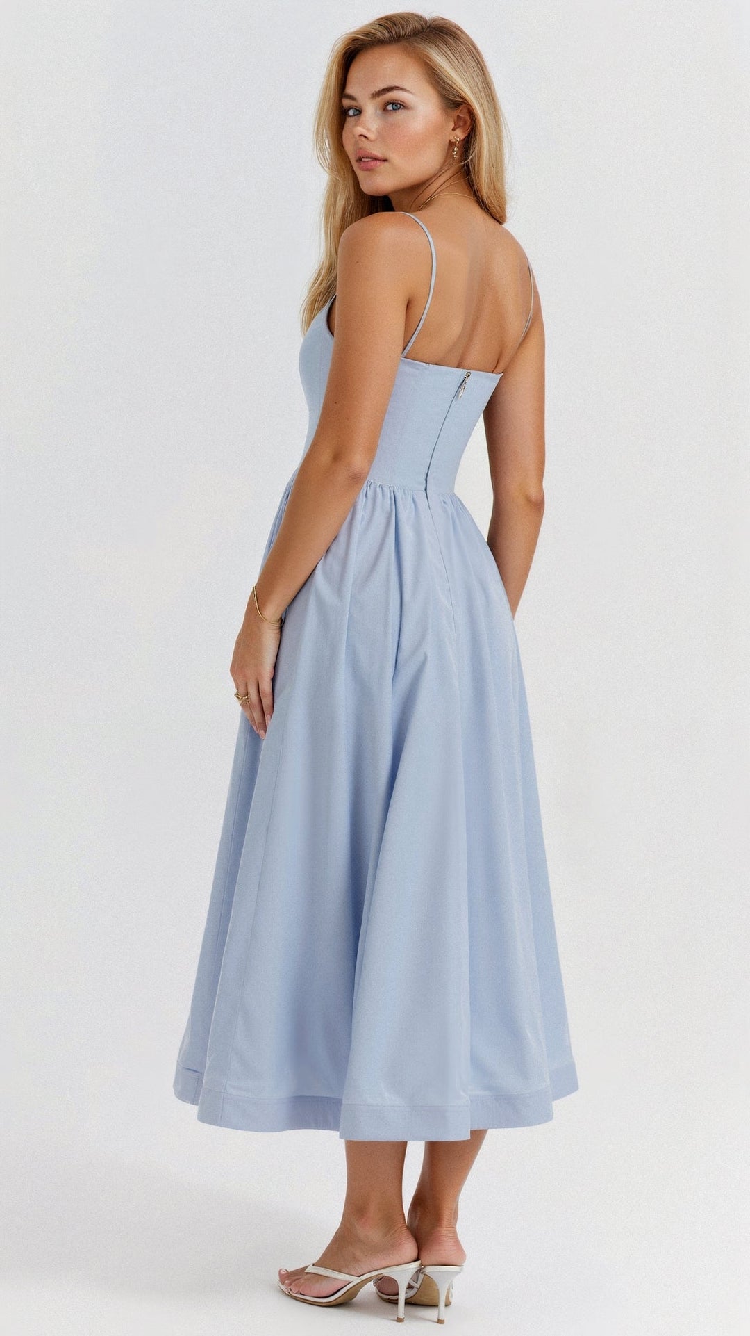 Emma | Women’s A Line Midi Dress Ascot Style