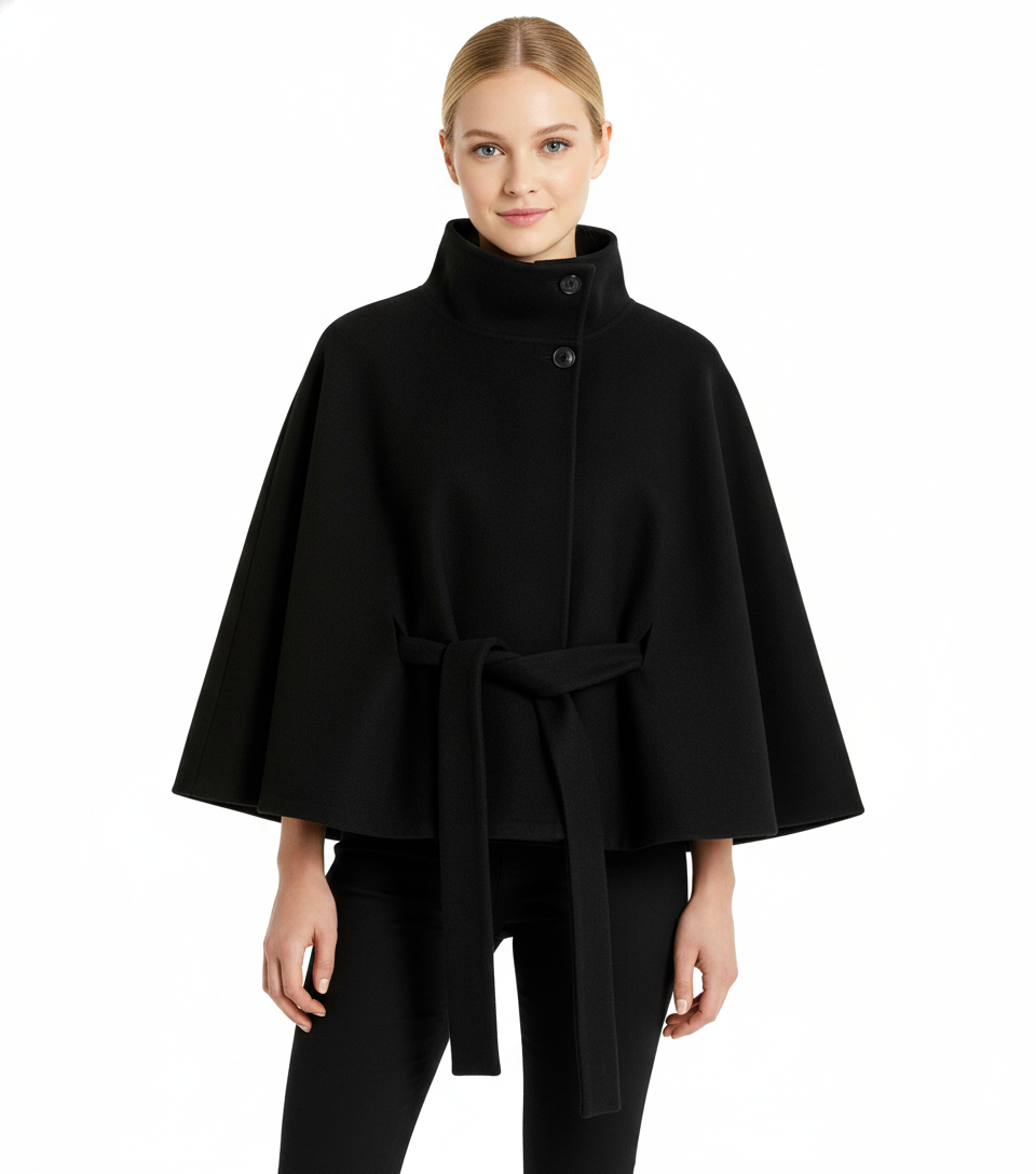 Erica | Women’s Winter High Collar Belted Coat
