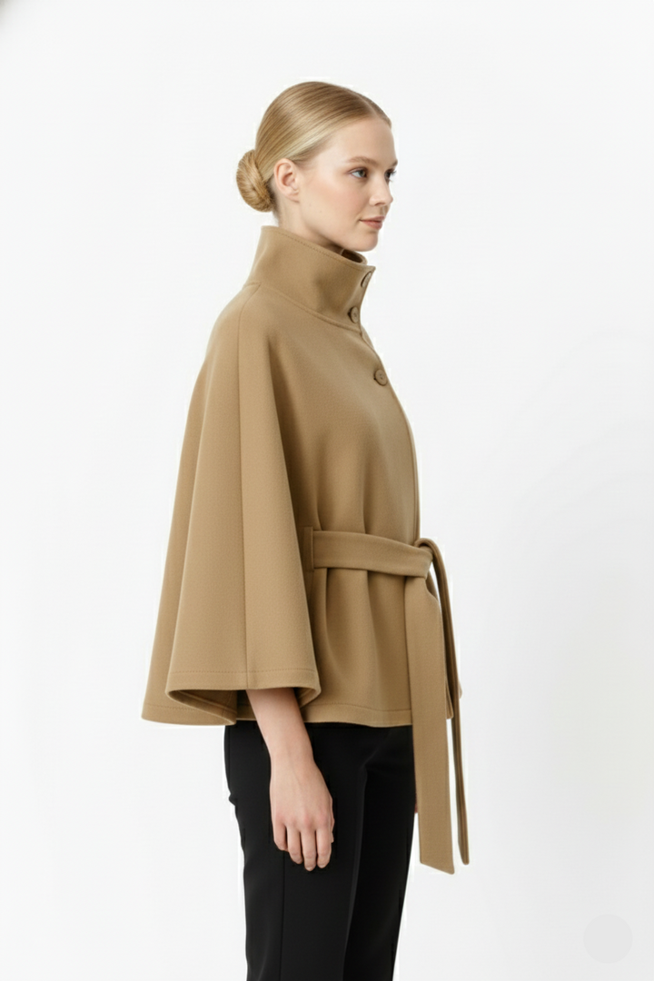 Erica | Women’s Winter High Collar Belted Coat