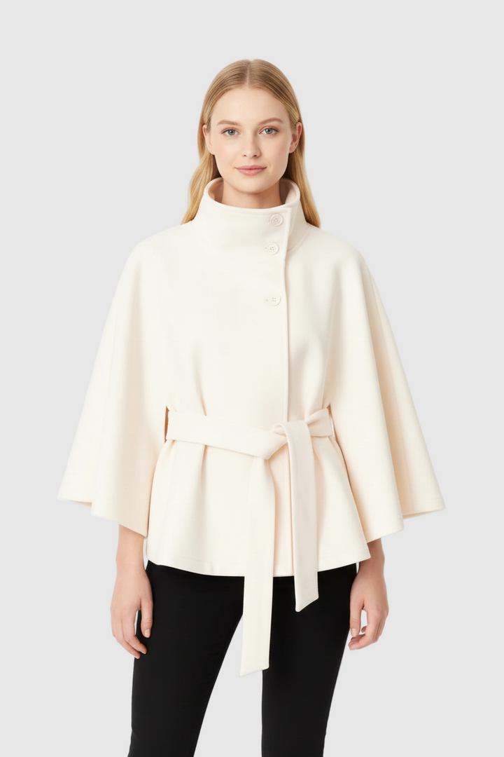 Erica | Women’s Winter High Collar Belted Coat