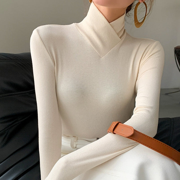 Darcey | Women’s Spring Elegant Mock Neck Top
