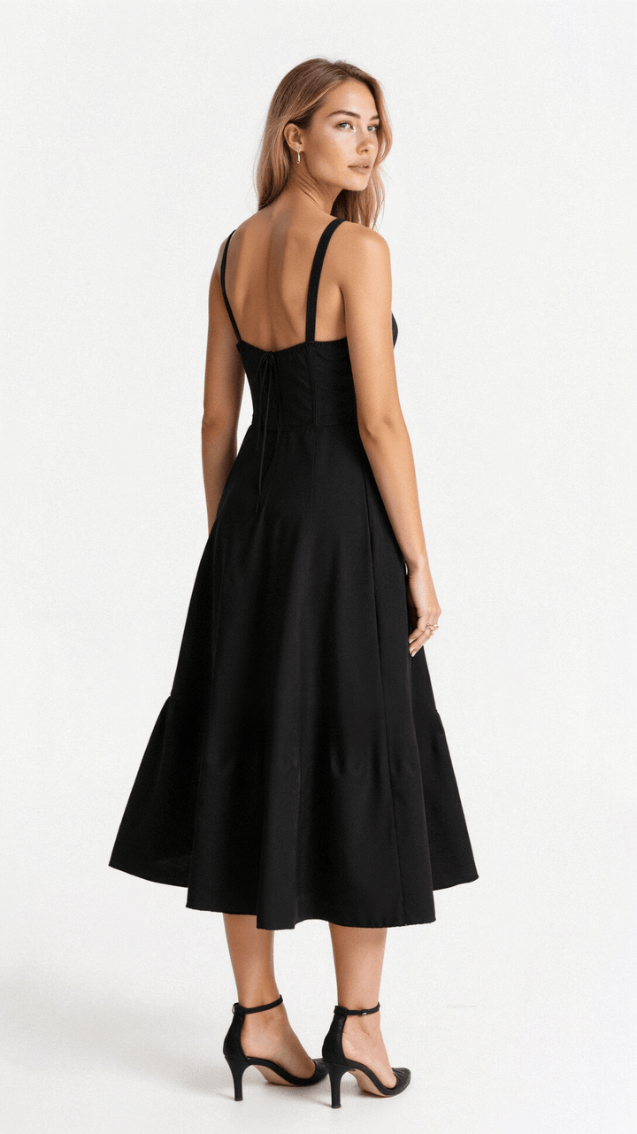 Bonnie | Floral Chic Corset Midi Dress