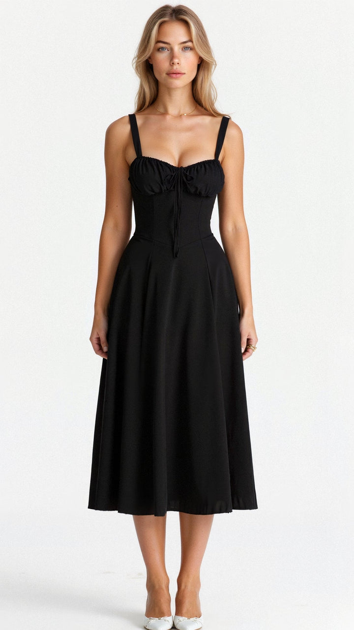 Bonnie | Floral Chic Corset Midi Dress