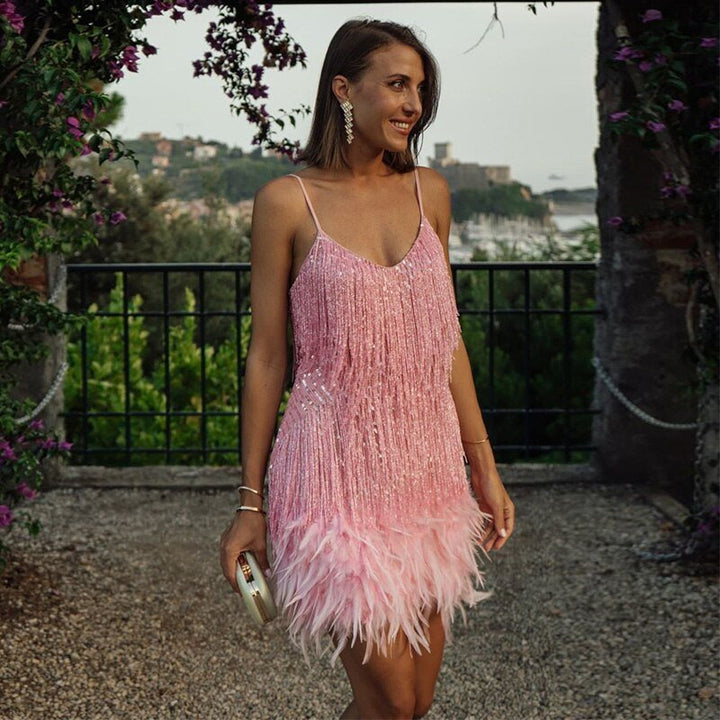 Margaret | Women’s Summer Fitted Sequin Cocktail Mini Dress