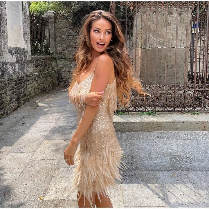 Margaret | Women’s Summer Fitted Sequin Cocktail Mini Dress